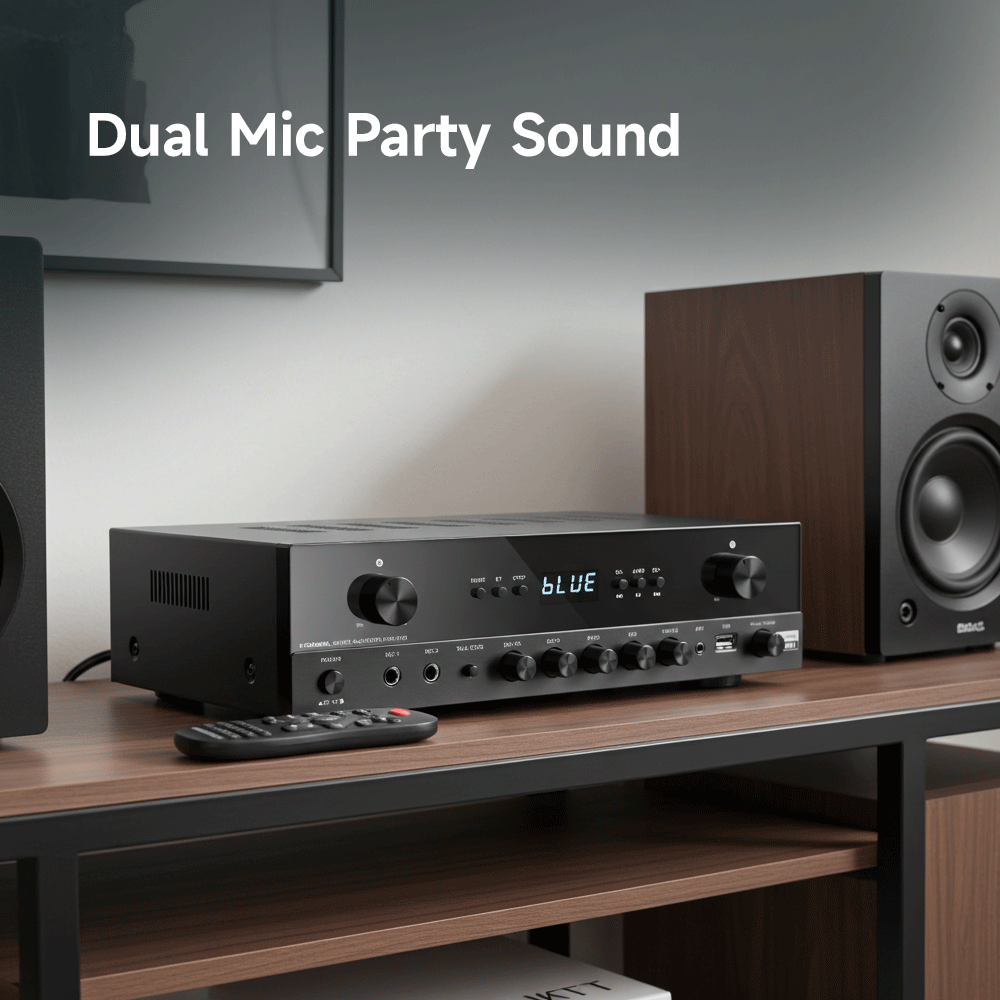 Donner MAMP2 Amplificatore a 2 Canali – 600 W, Bluetooth 5.3