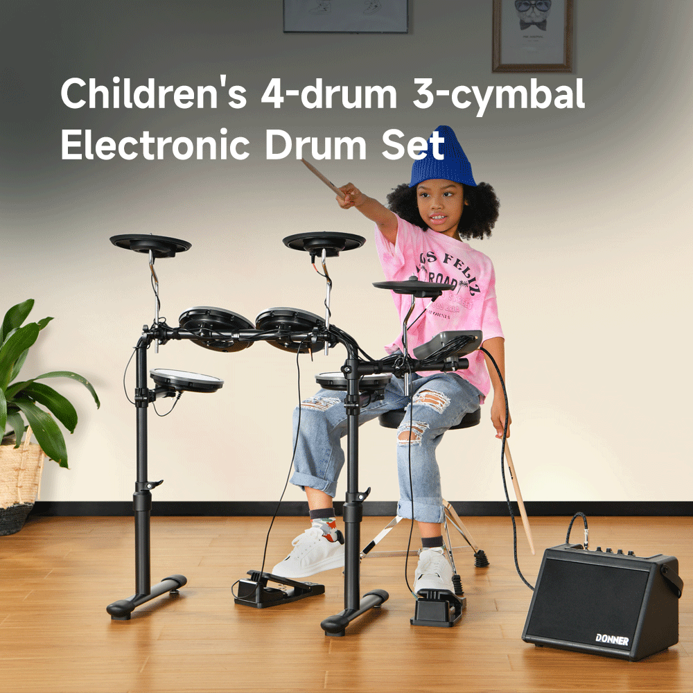 Donner DED-70 E-Drum Kit – Einsteiger Schlagzeug mit Mesh & USB-MIDI