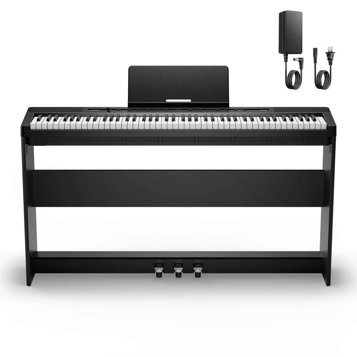 Donner DEP-16S Pianoforte digitale in acciaio pesato-Nero##