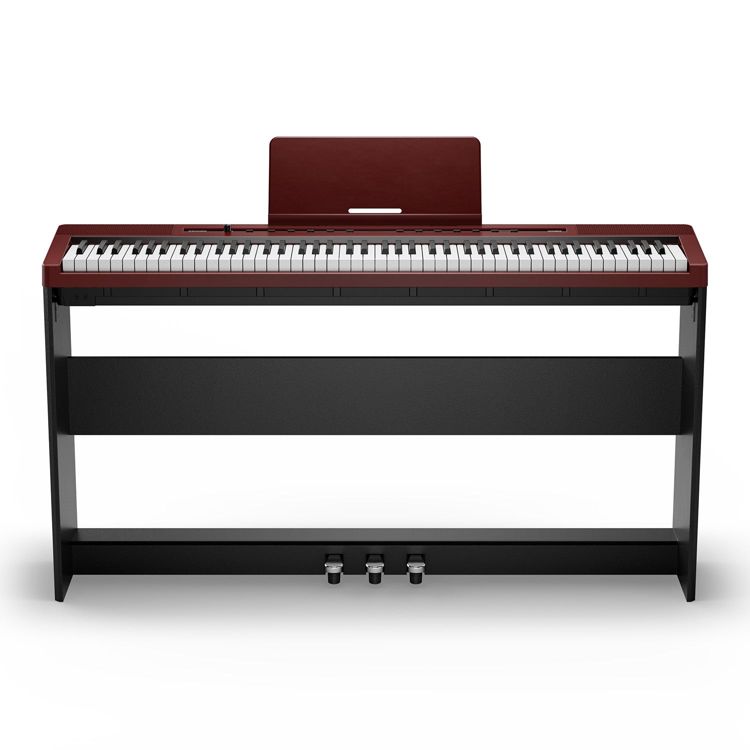 Donner DEP-16S Pianoforte digitale in acciaio pesato-Rosso##