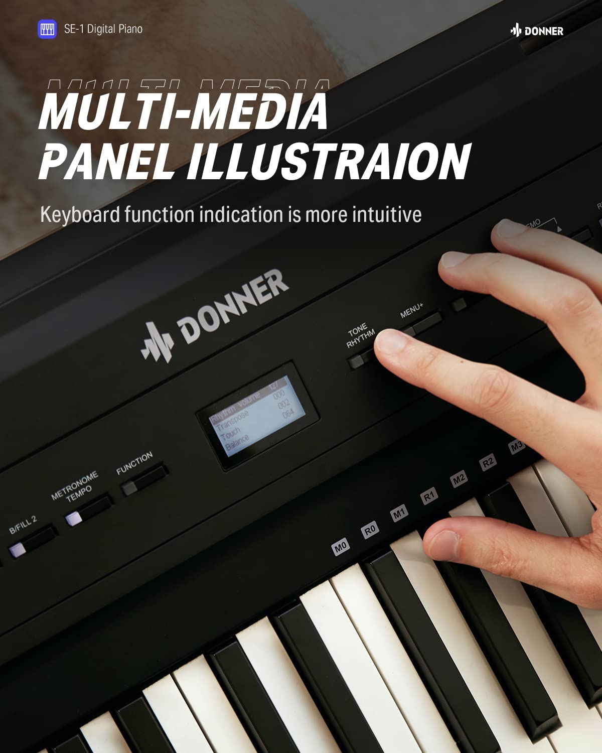 Donner SE-1 piano digitale a 88 tasti con tasti ponderati
