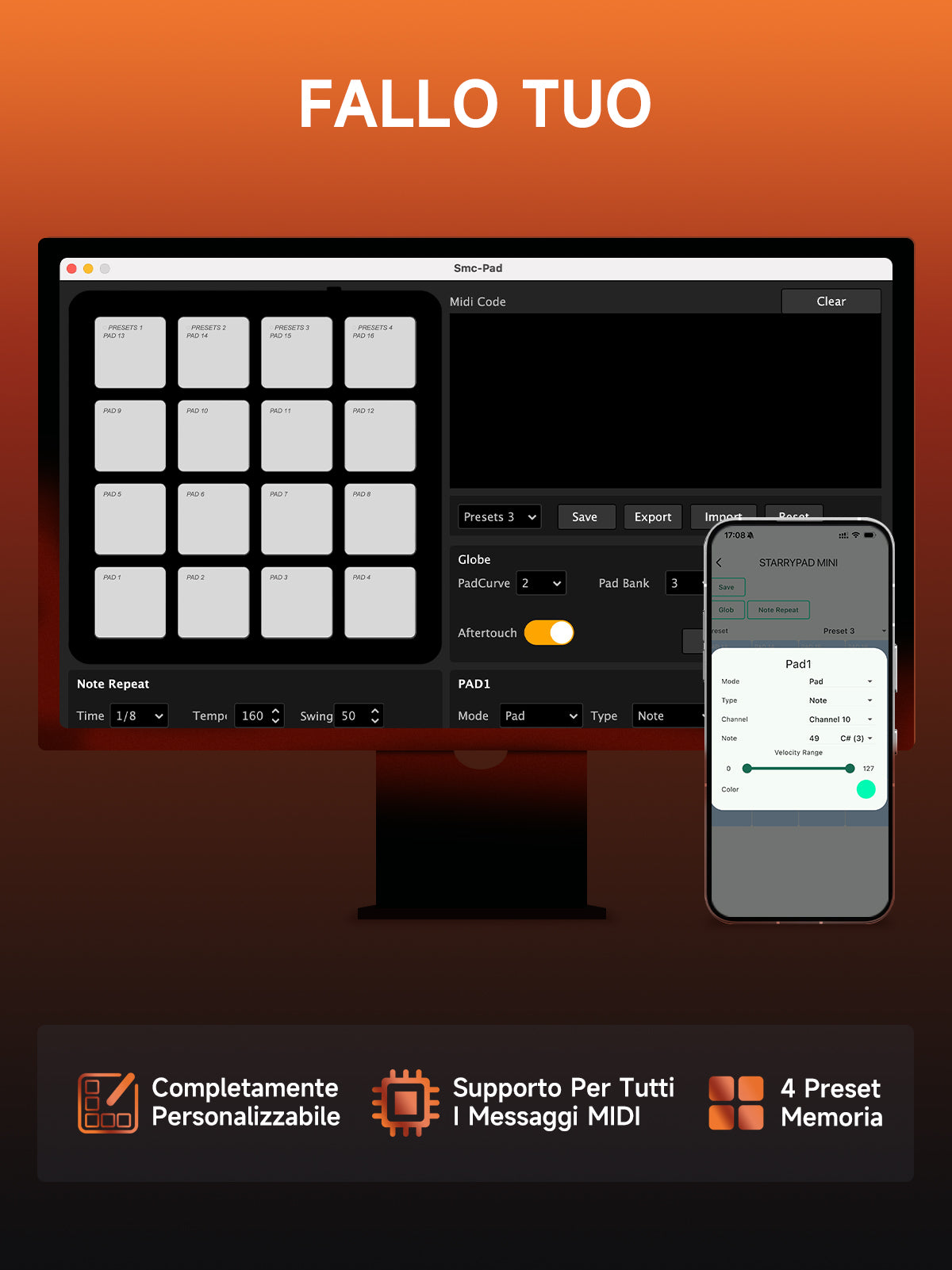 STARRYPAD MINI MIDI-CONTROLLER