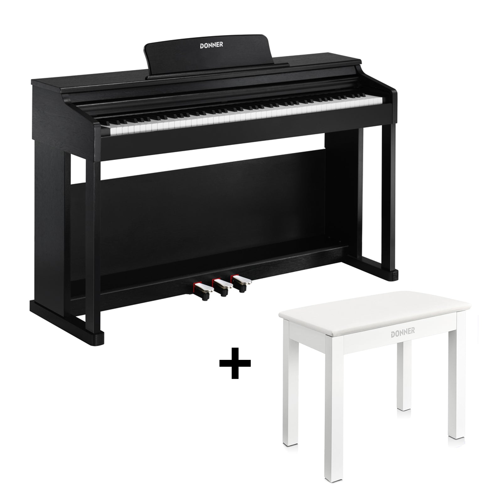 Donner DDP-100 Pianoforte digitale bianco con tastiera pesata