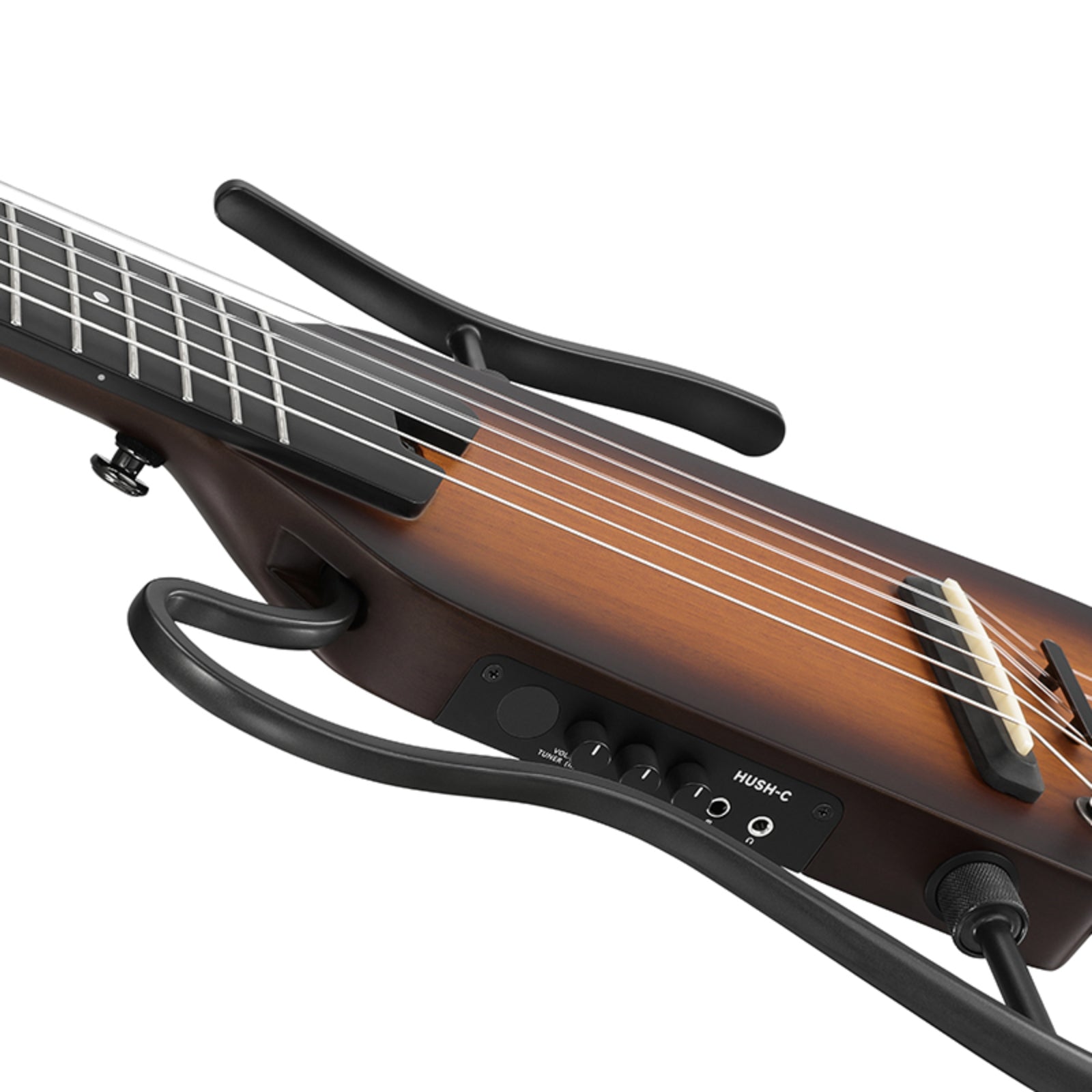 Donner HUSH™ C Chitarra classica con corde di nylon da viaggio-Marrone##