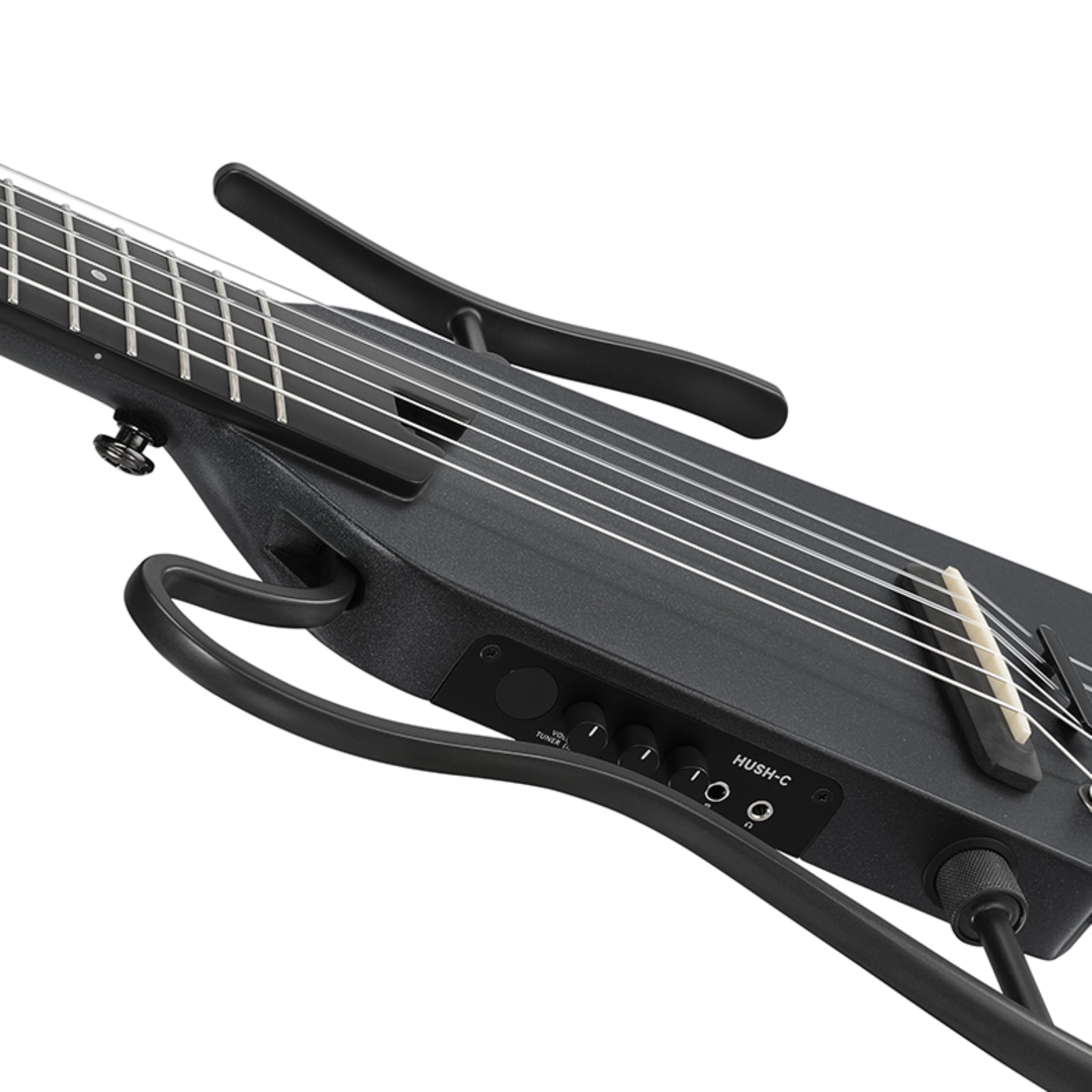 Donner HUSH™ C Chitarra classica con corde di nylon da viaggio-Nero##