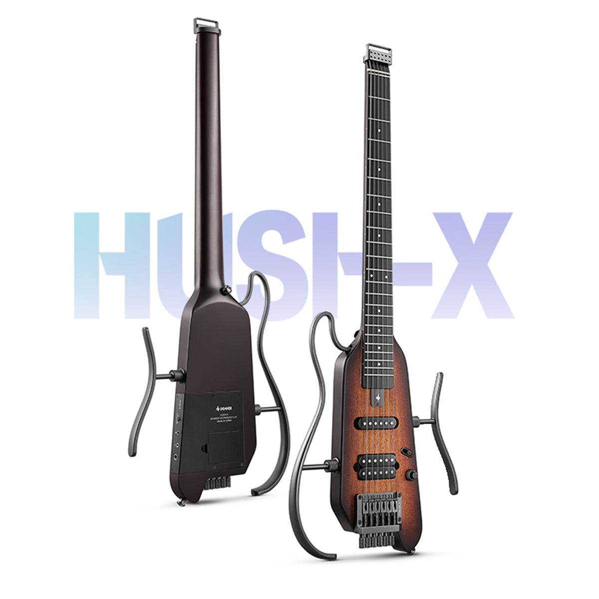 Donner HUSH™ X Chitarra elettrica ultraleggera senza testa-
Naturale##-Sunburst##