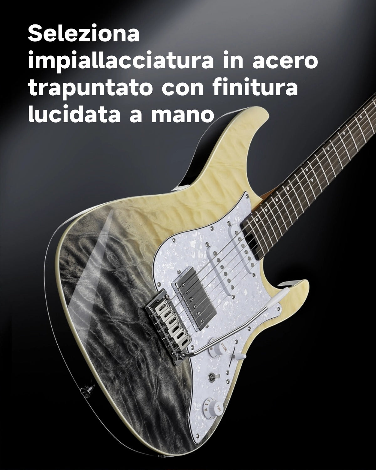 Donner DST-550 Chitarra elettrica-Nero##