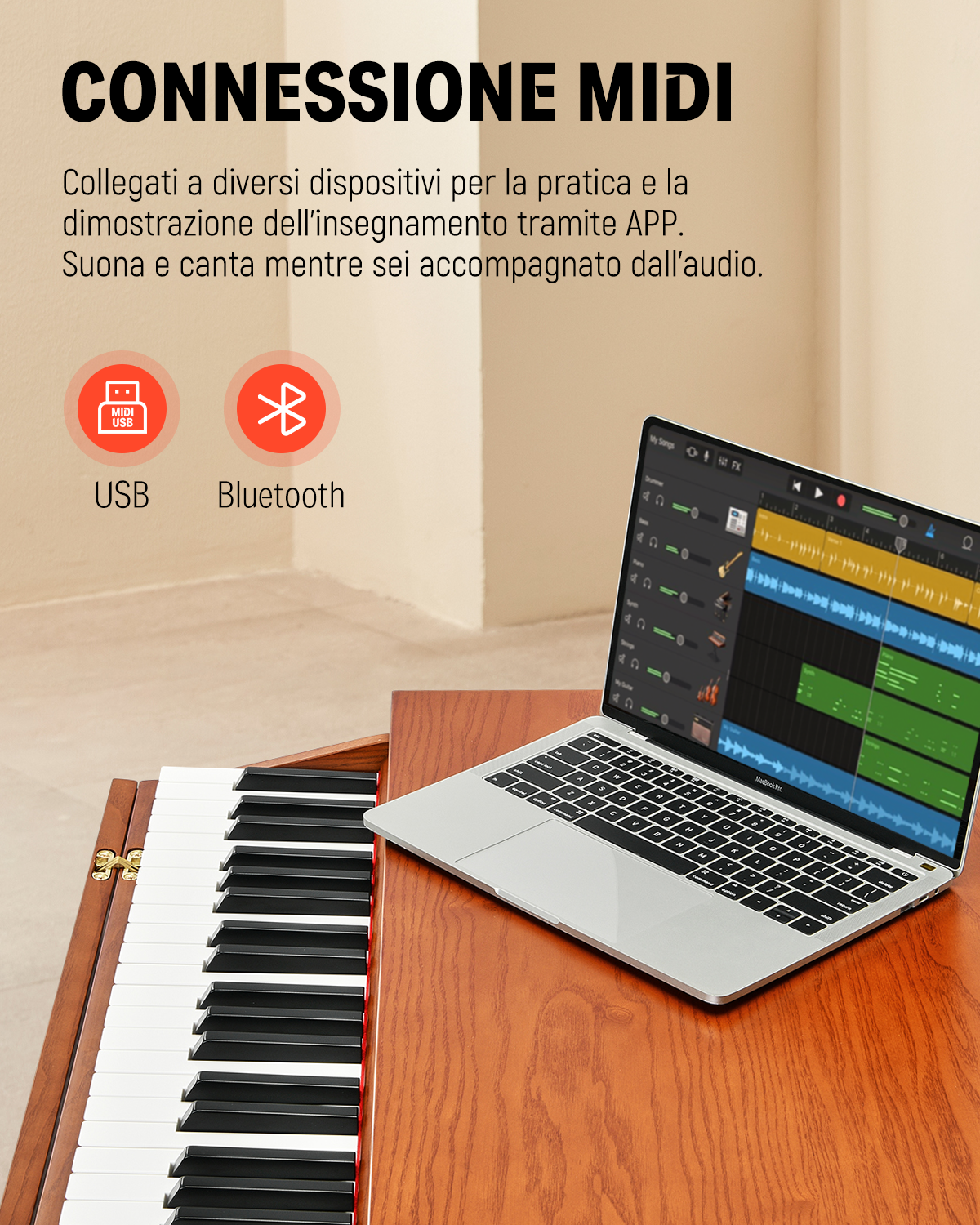 Donner DDP-80 Pro Pianoforte digitale con design retrò