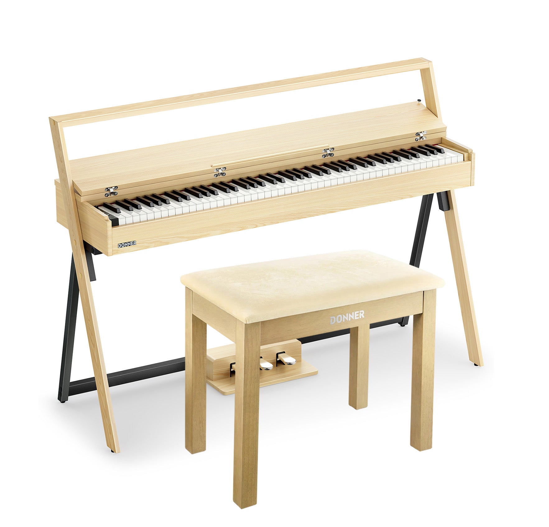 Donner OURA™ R300 Pianoforte digitalein stile casalingo-Beige##