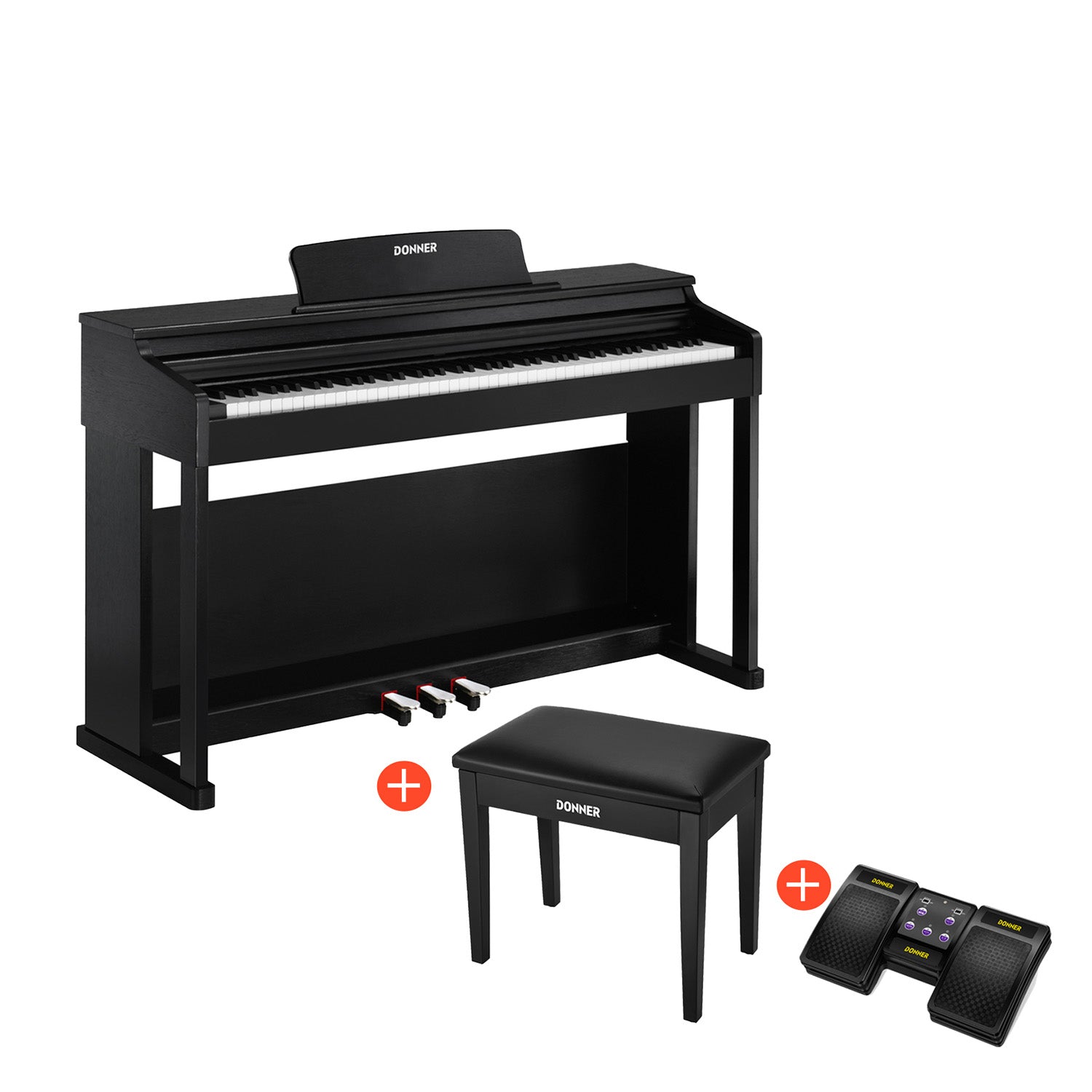Donner DDP-100 Pianoforte digitale bianco con tastiera pesata