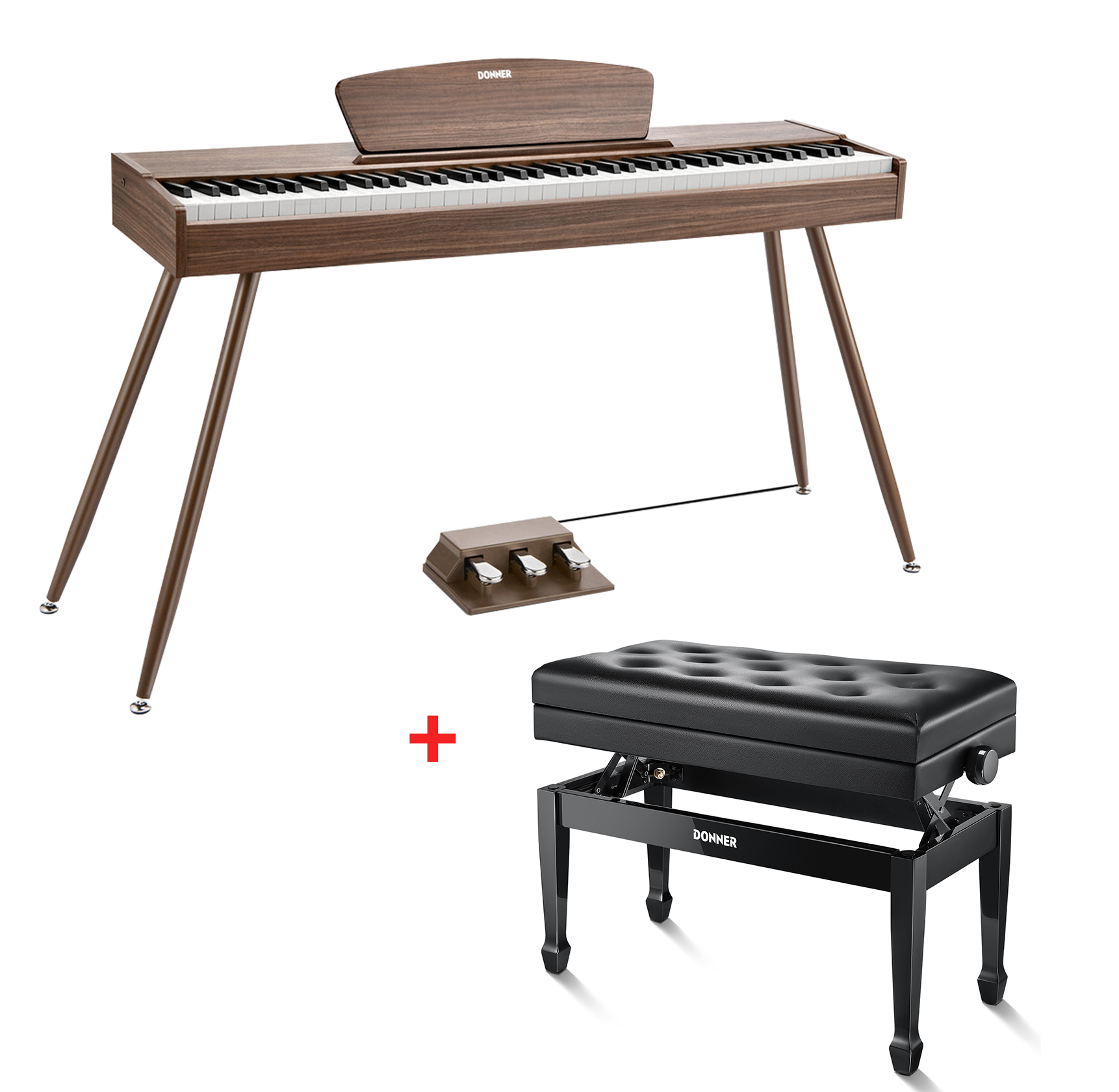 Donner DDP-80 tastiera fully weighted in legno-Noce##
