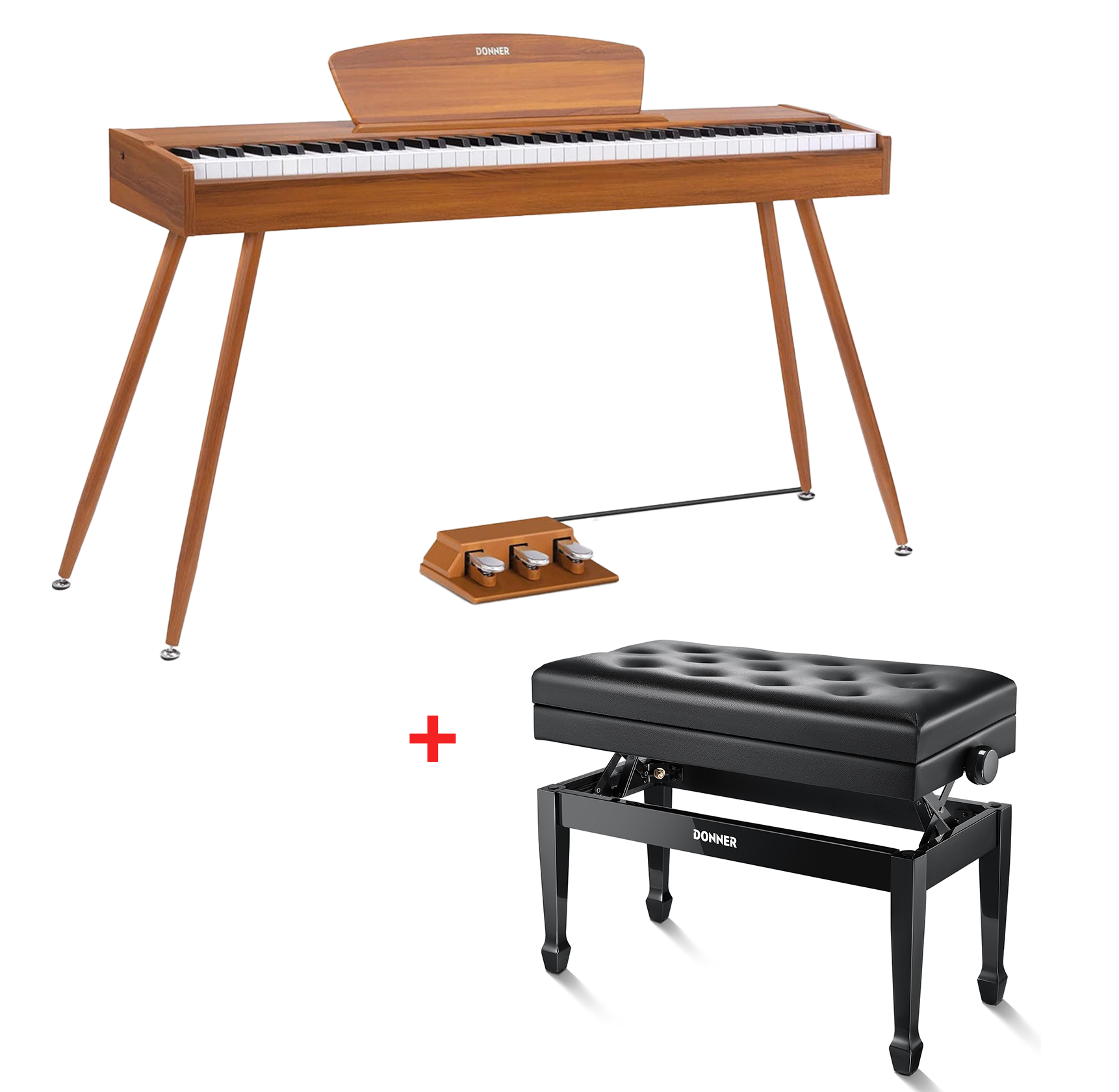 Donner DDP-80 tastiera fully weighted in legno-legno naturale##
