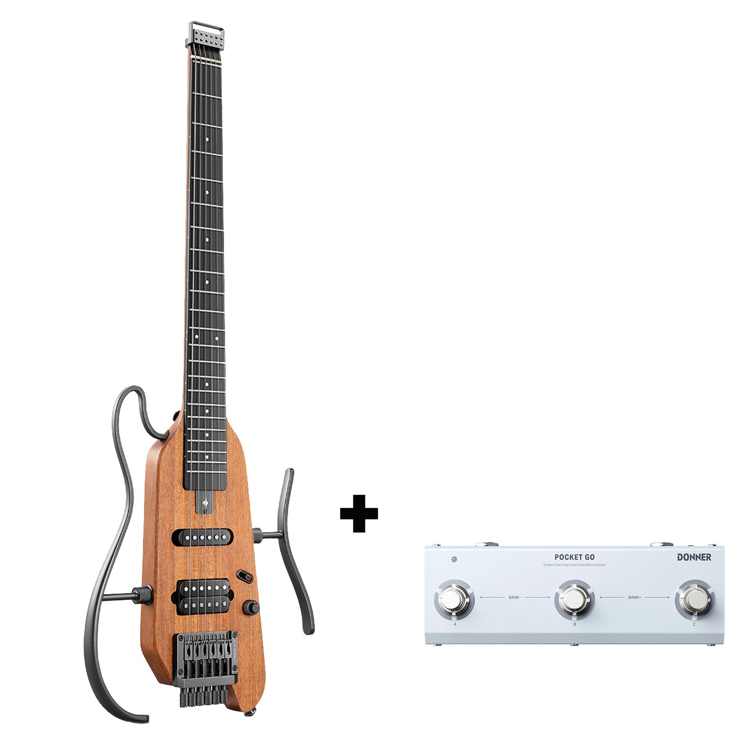 Donner HUSH™ X Chitarra elettrica ultraleggera senza testa