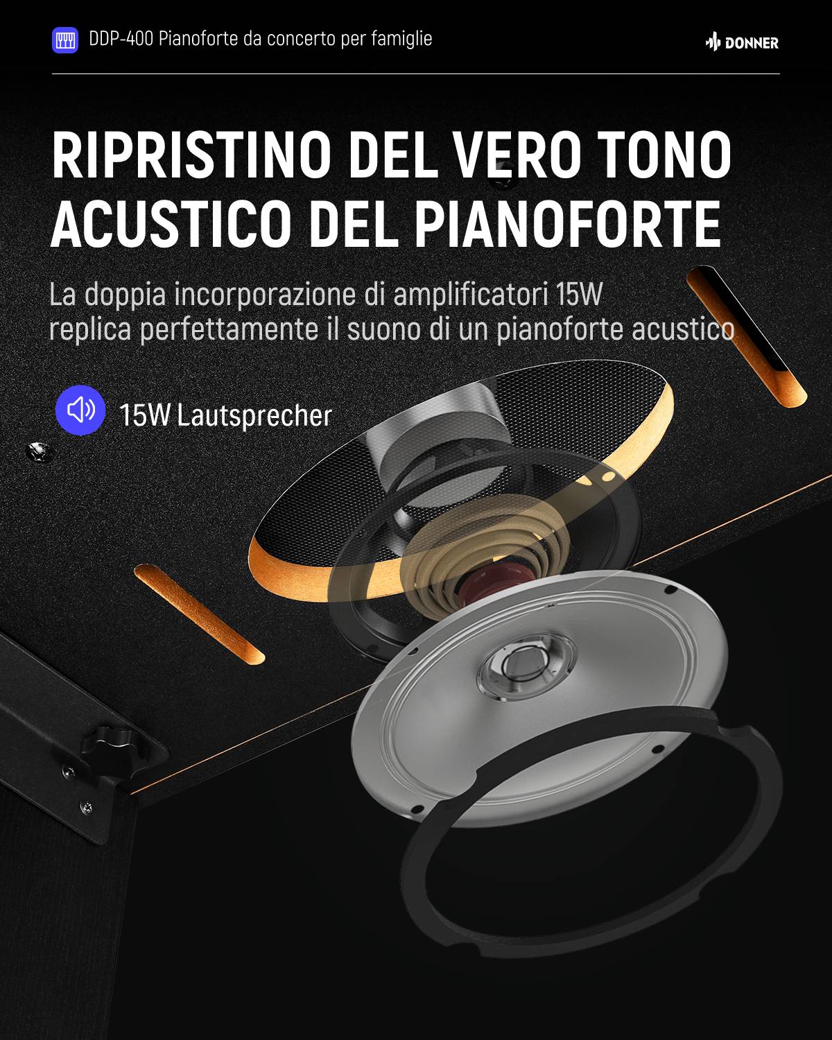 Donner DDP-400 pianoforte digitale