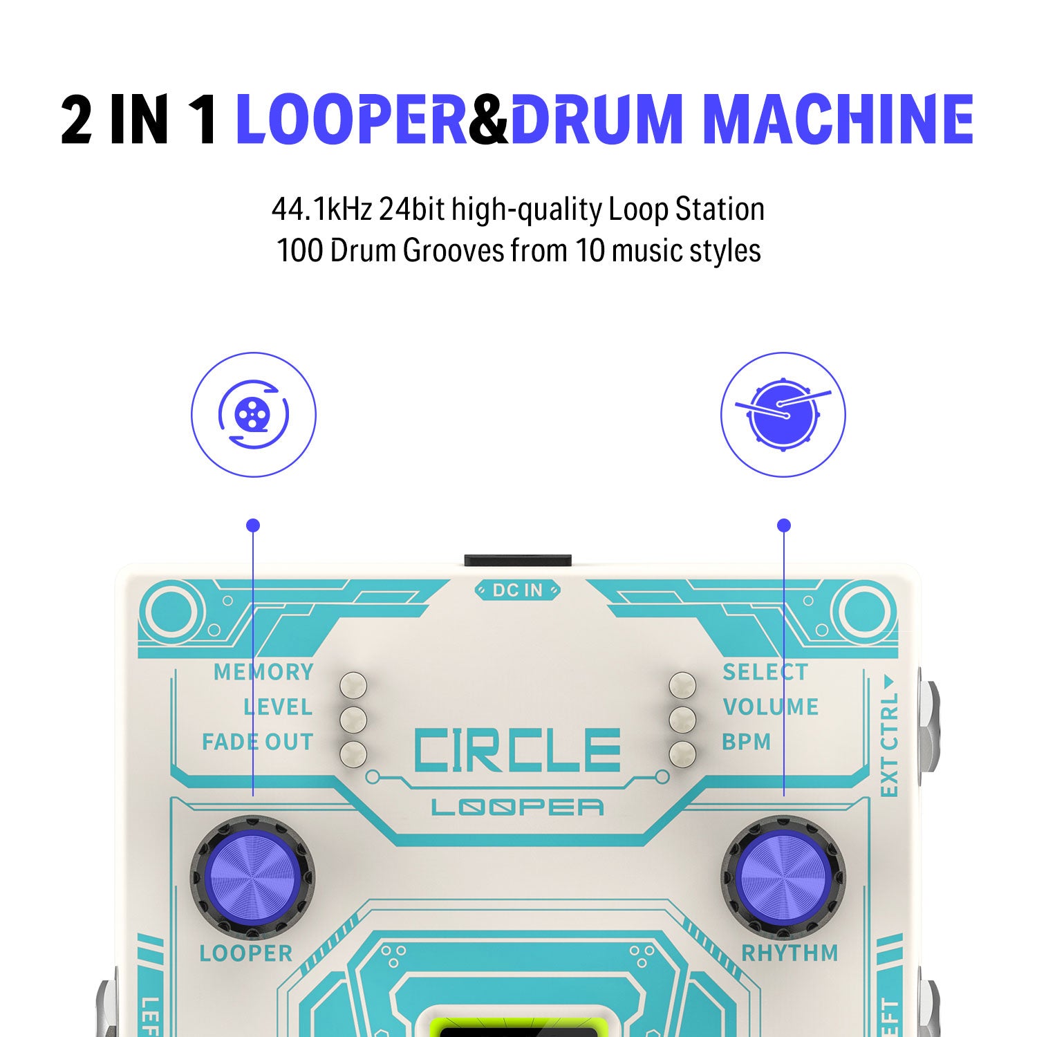 Donner effetto per chitarra circle Looper