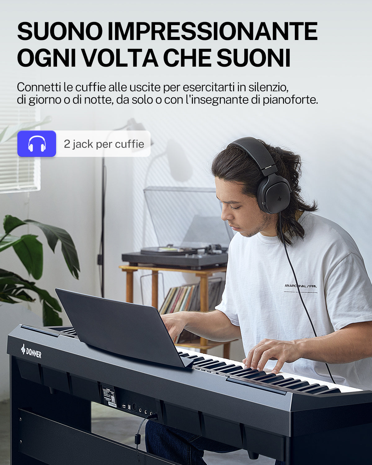 Donner DEP-20 pianoforte digitale pieno ponderato a 88 tasti portatile