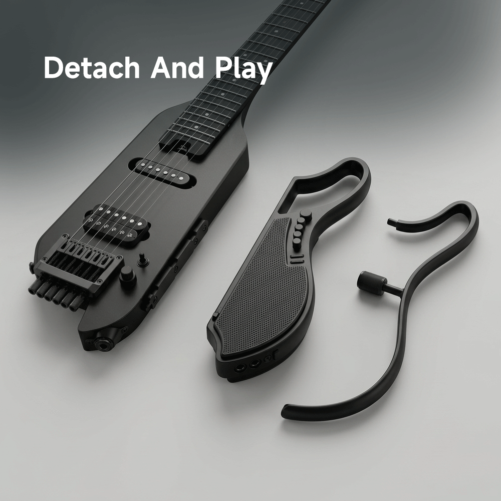 HUSH X LIVE chitarra da viaggio con speaker rimovibile