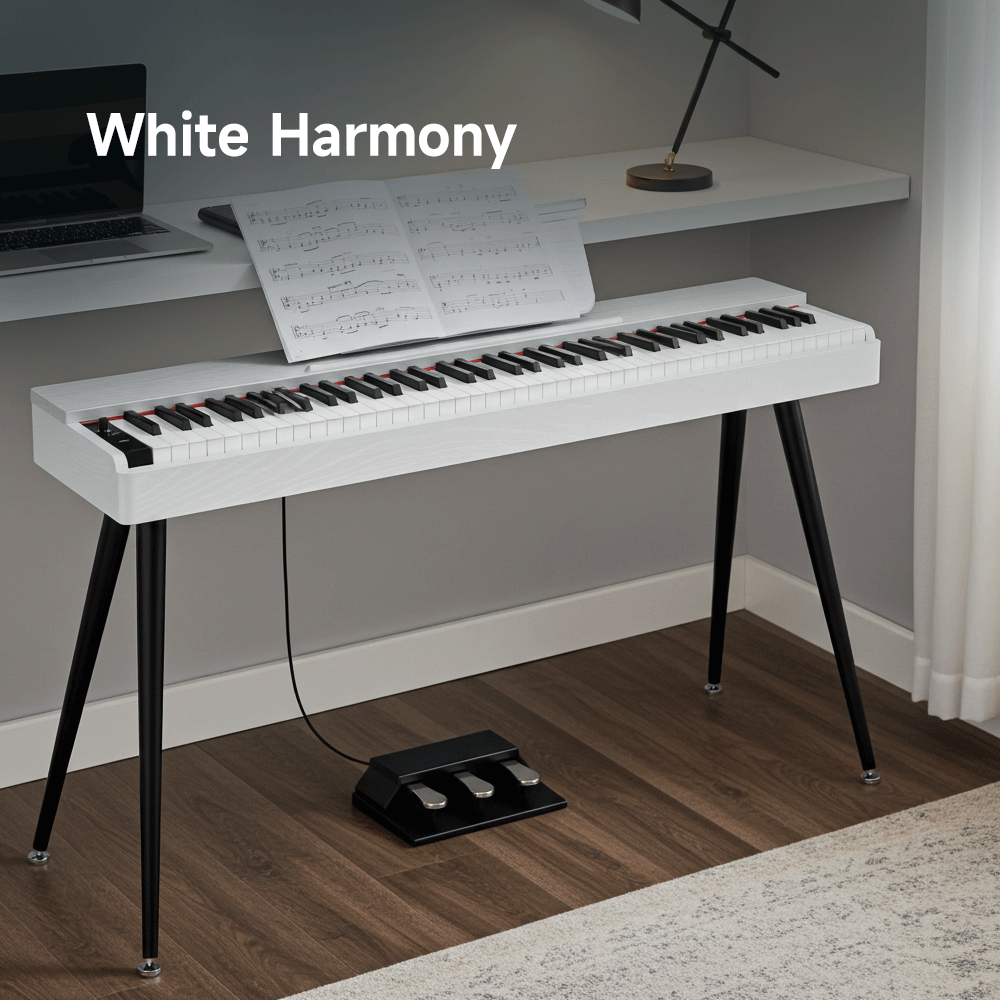 Donner OURA S100 Pianoforte Digitale Bianco – 88 Tasti & Bluetooth