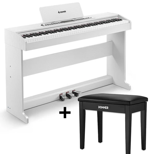 Donner DDP-95 88 tasti pianoforte digitale verticale pesato per principianti bianco