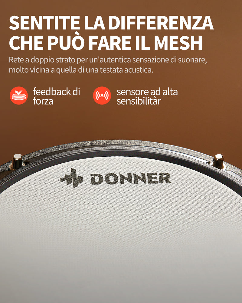 Donner DED-80 Set batteria elettronica 5 tamburi 3 piatti