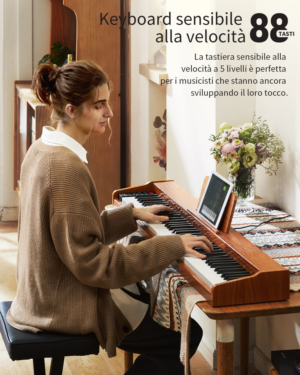 Donner DEP-1S Pianoforte digitale in  semi-pesato