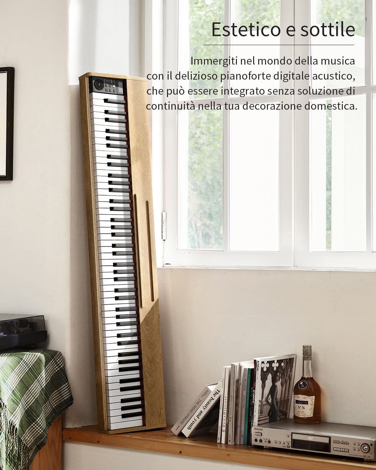 Donner DEP-1S Pianoforte digitale in semi-pesato-Legno Chiaro##