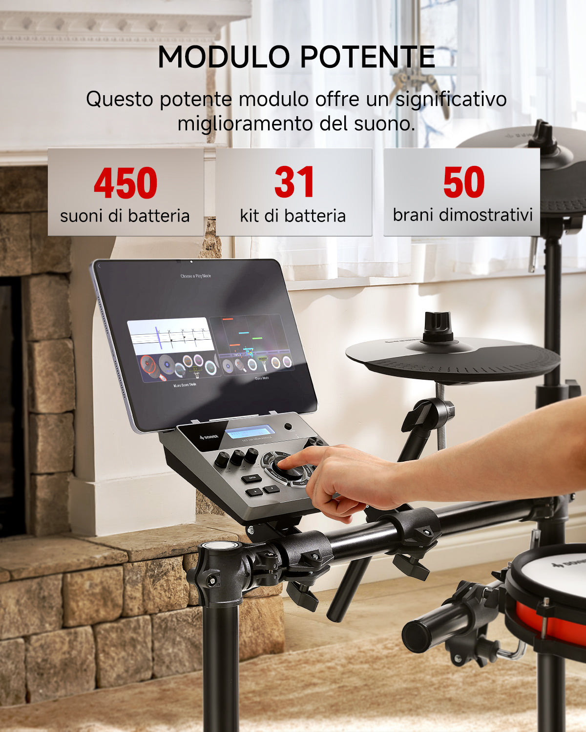 Donner DED-200X batteria elettronica con 5 tamburi 3 e 4 piatti