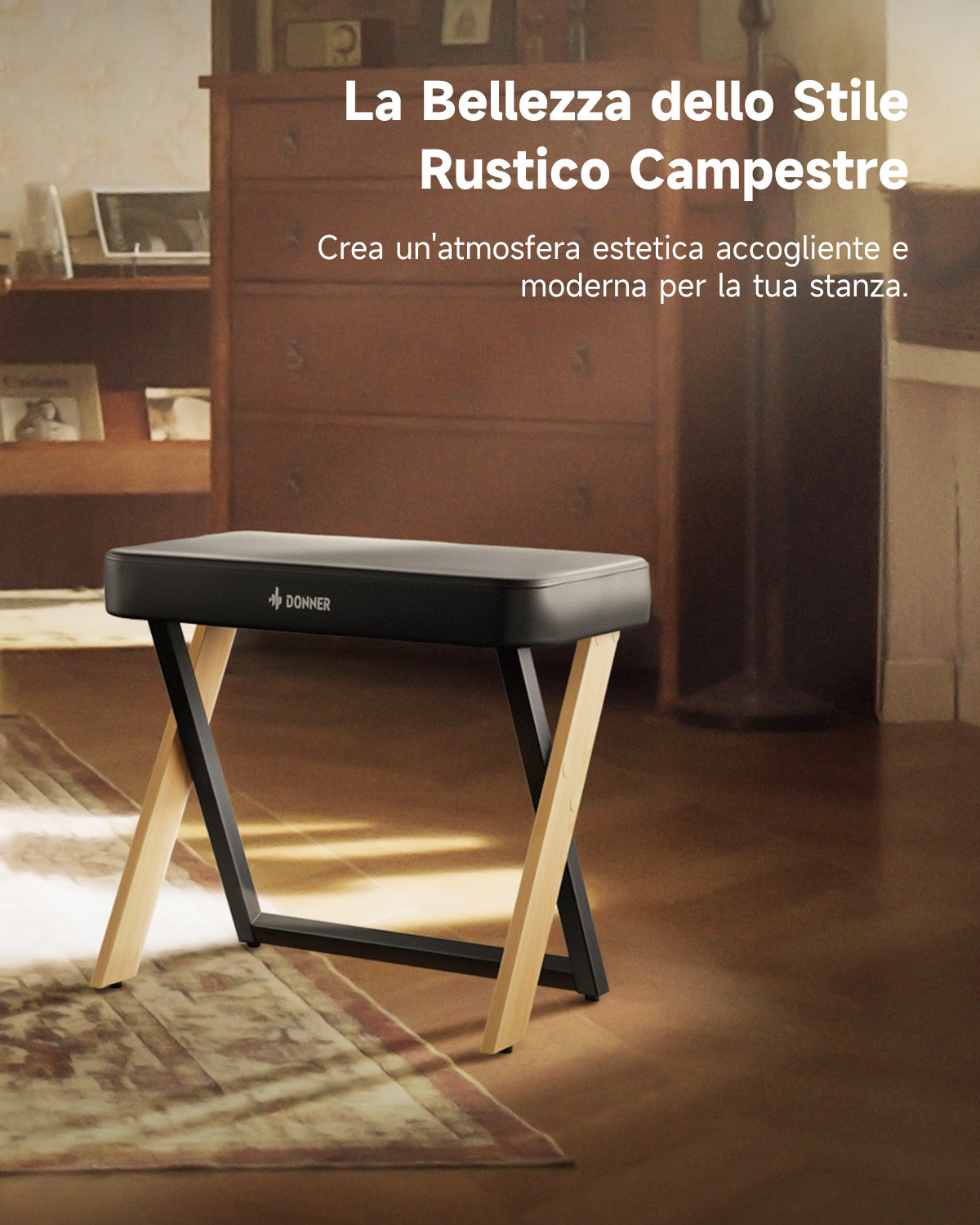 Donner DKB-300 Panca per pianoforte elegante