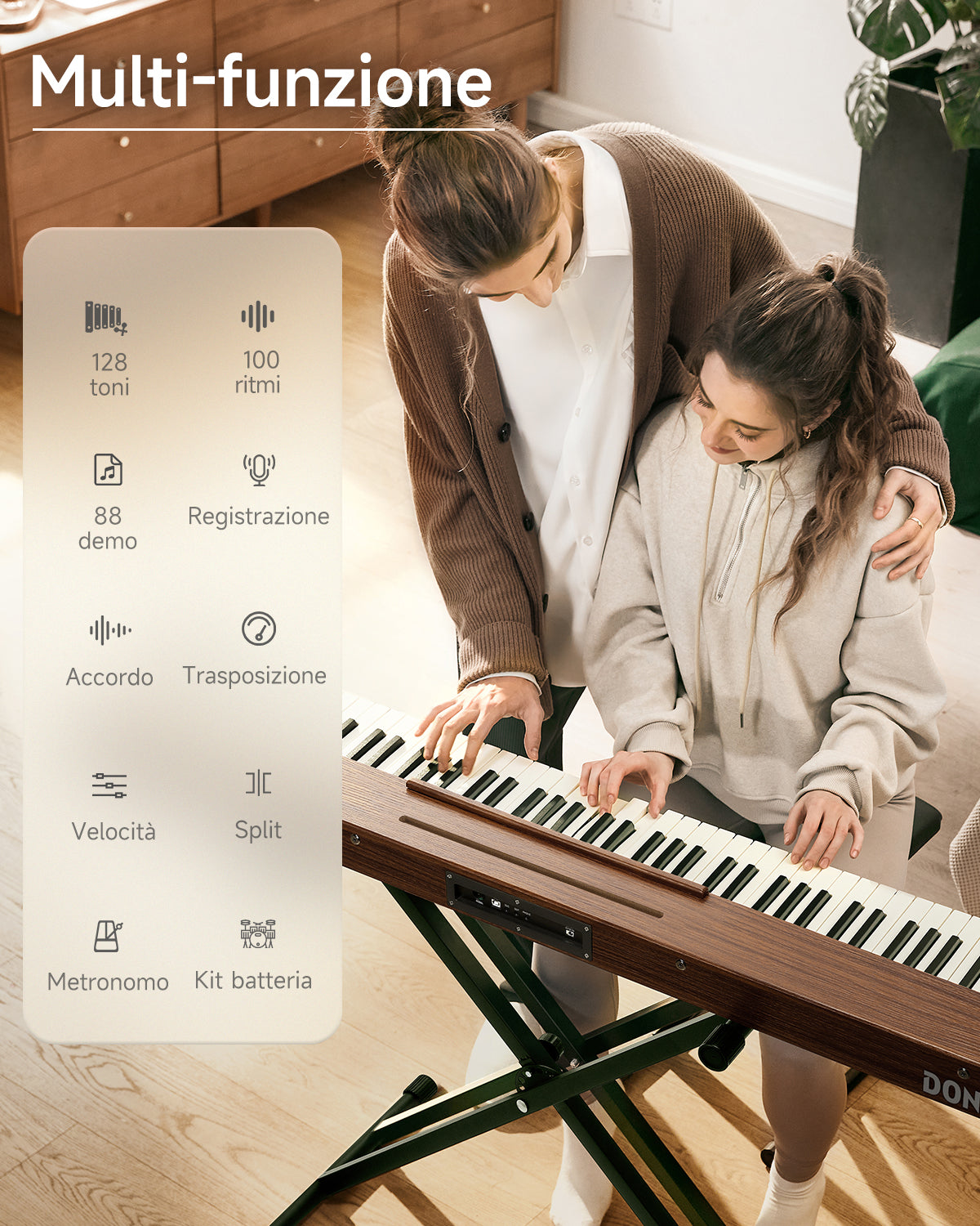 Donner DEP-1S Pianoforte digitale in  semi-pesato
