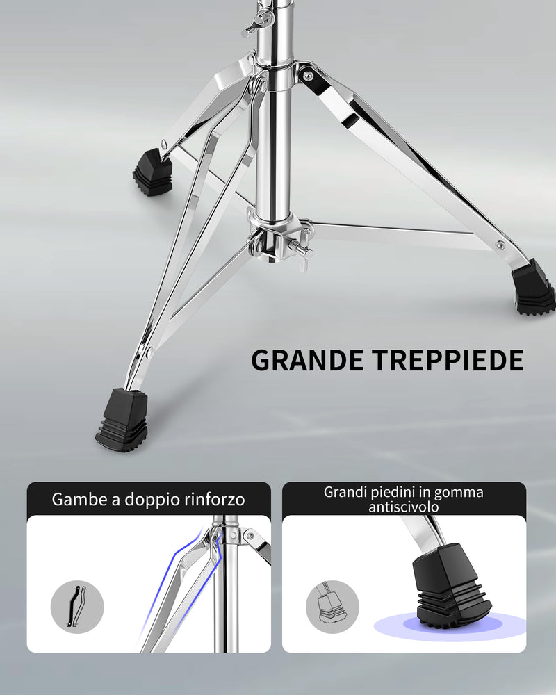 Sgabello per batteria Donner DT-50 marrone sottile