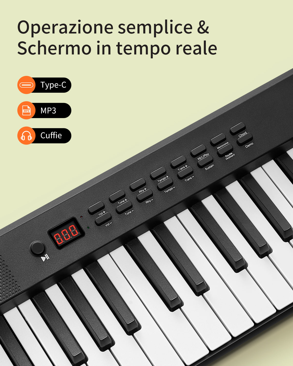 Donner DP-10 Piano elettrico Tastiera portatile pieghevole