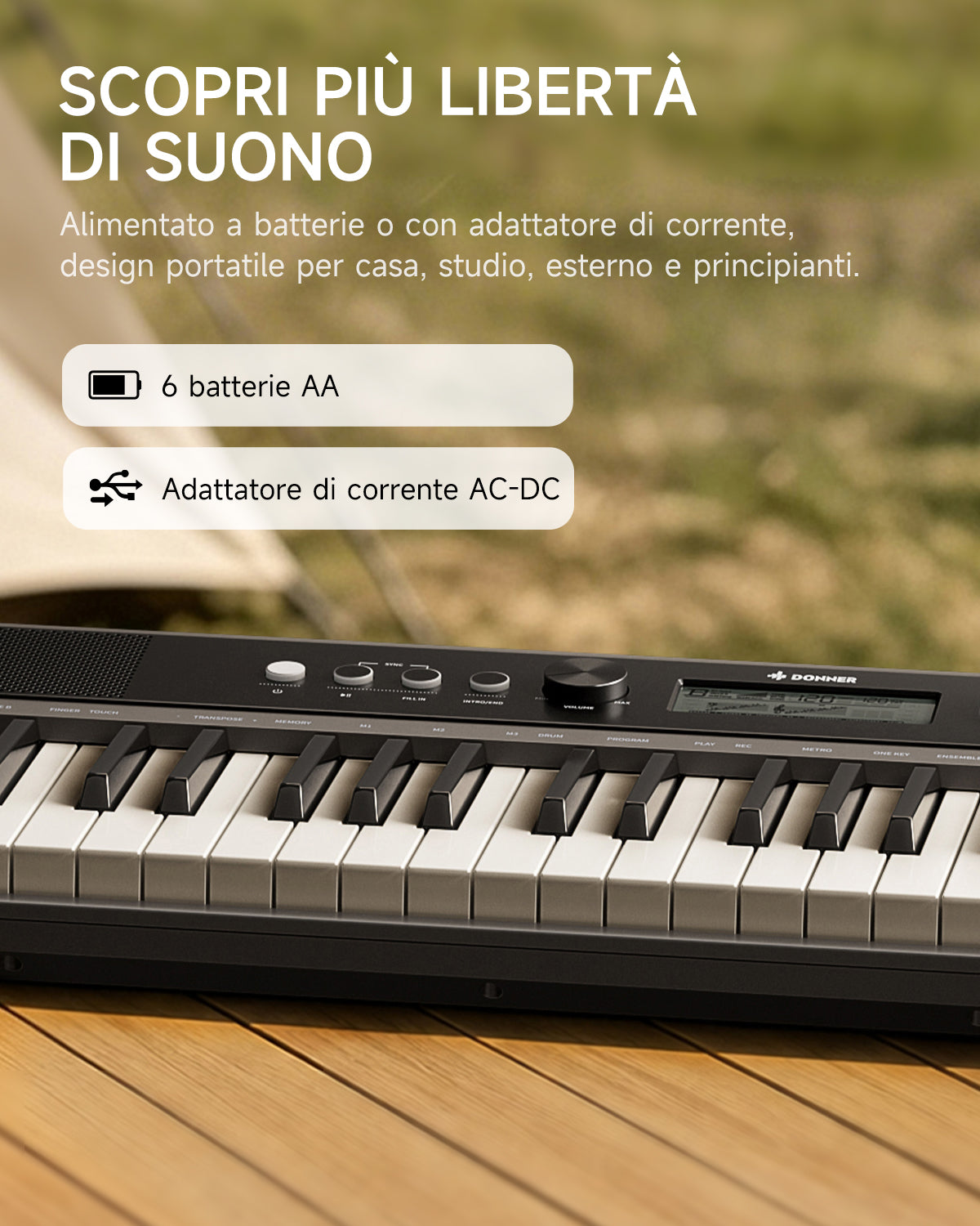 Donner SD-15 Tastiera Elettronica a 61 Tasti