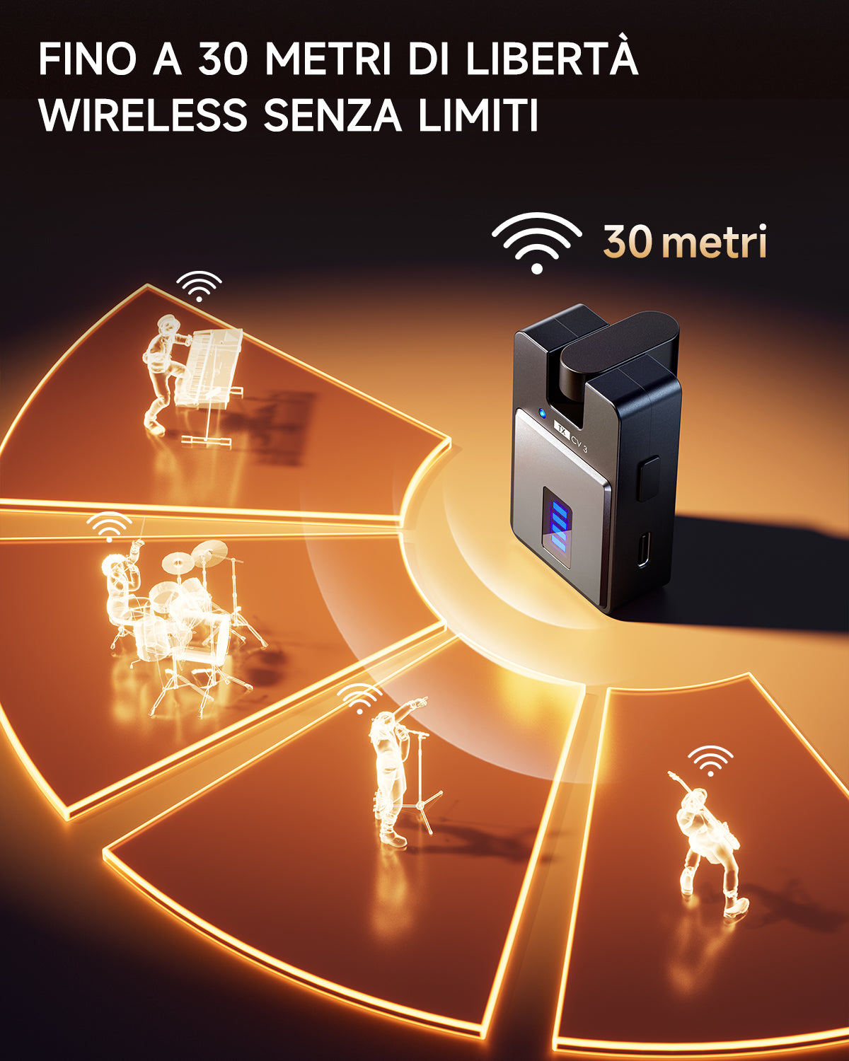 DONNER CV-3 Sistema di monitoraggio in-ear wireless
