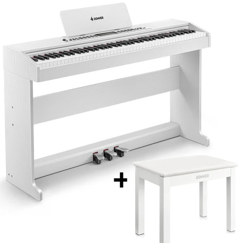 Donner DDP-95 88 tasti pianoforte digitale verticale pesato per principianti bianco