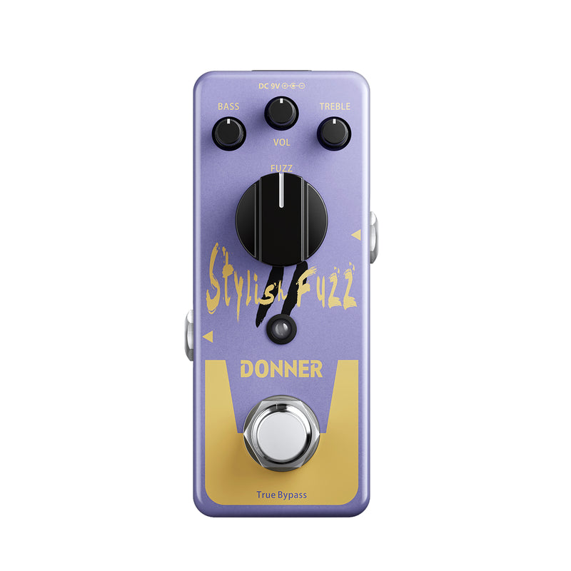 Donner Pedal de efecto Fuzz, elegante pedal de efecto fuzz, clásico Mini Fuzz Pedal para guitarra eléctrica True Bypass