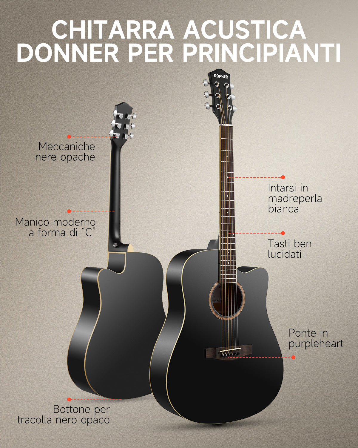 Donner DAG-1CB Chitarra acustica