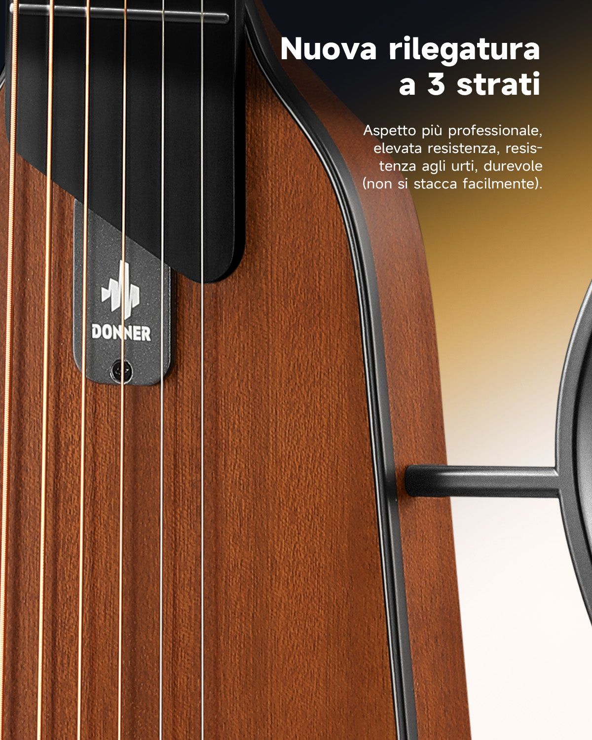 Donner HUSH I Evo2 Chitarra-Naturale##