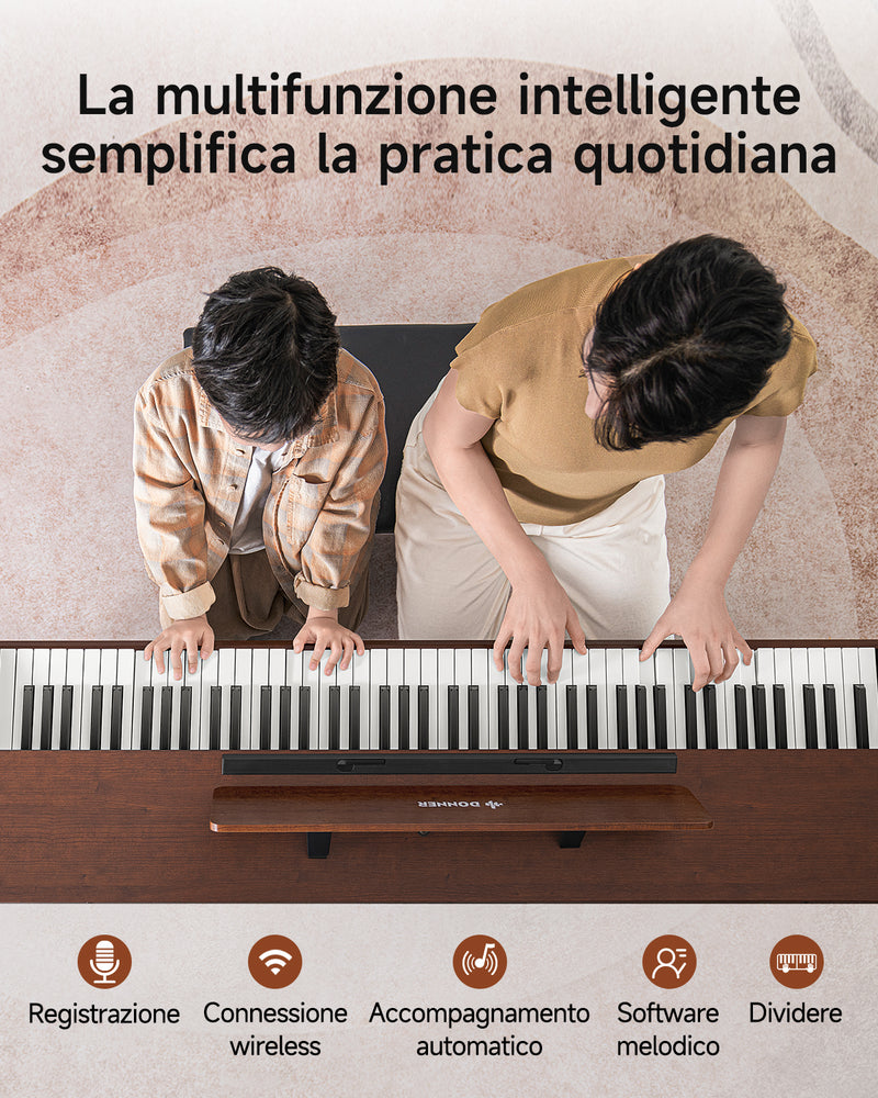 【Prevendita】Donner DDP-200 PRO Pianoforte digitale verticale progressivo a 88 tasti con-pesatura a martello-【Spedizione il 6 dicembre】