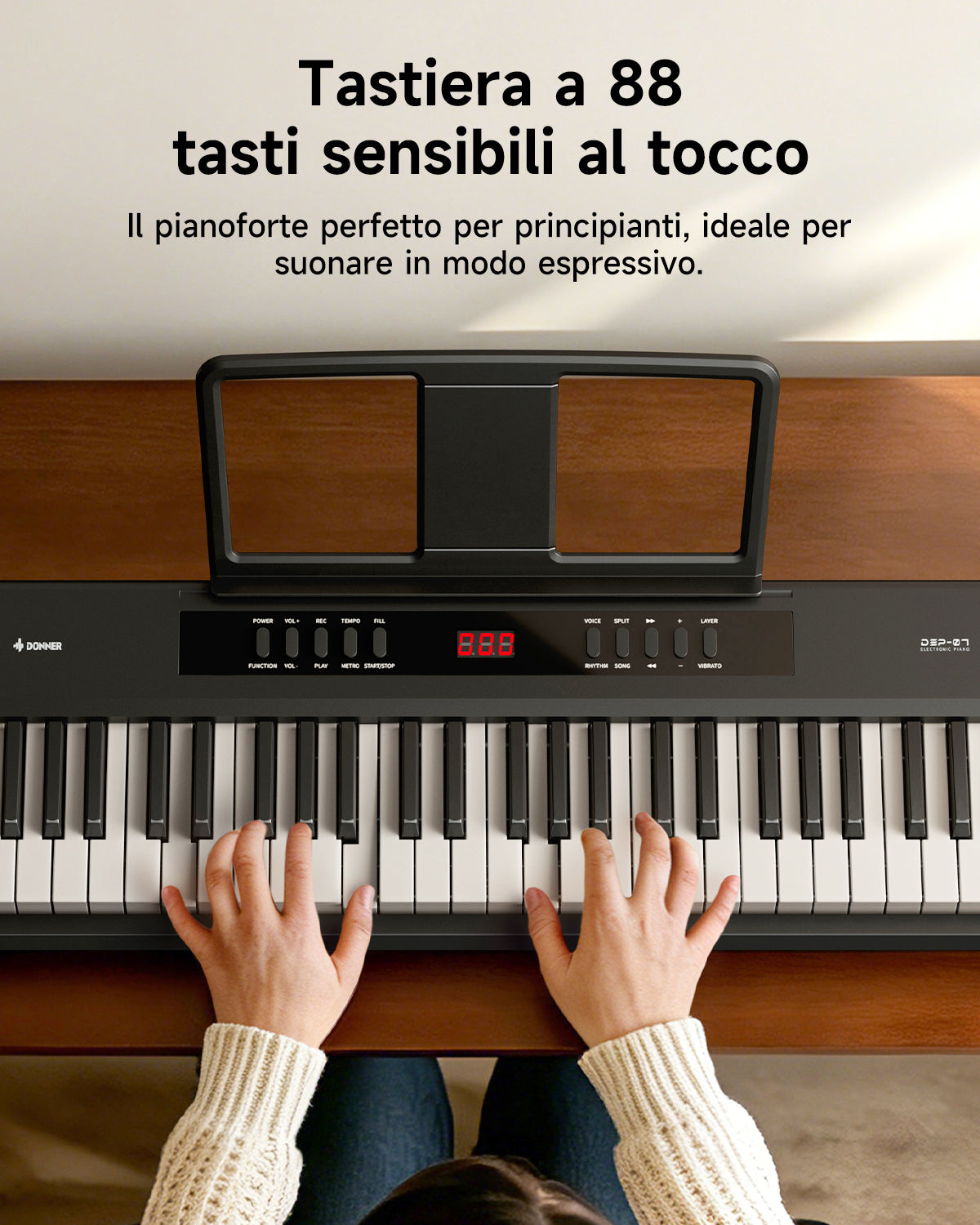 Donner DEP-07 pianoforte digitale portatile a 88 tasti semipesati