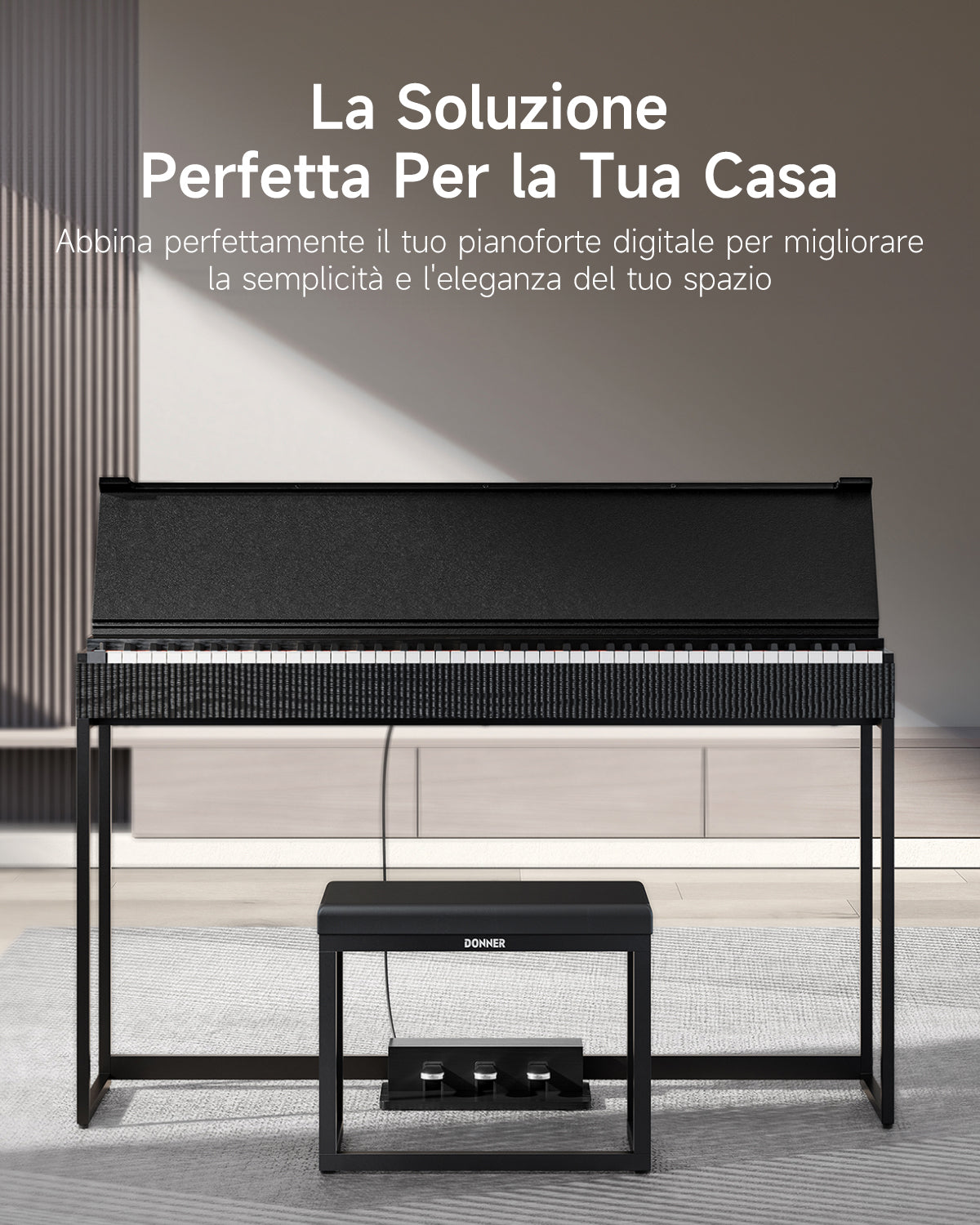 Donner DKB-200 Panca per pianoforte minimalista