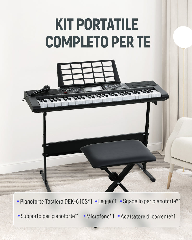 Eastar EK-10S Tastiera elettronica 61 tasti per pianoforte digitale