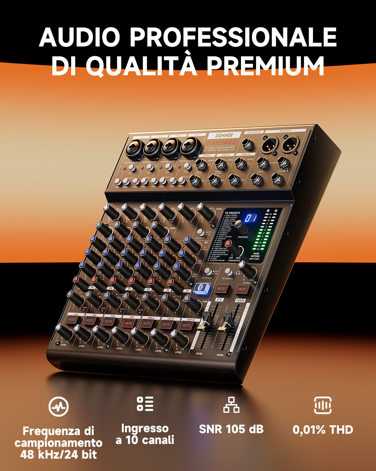 DONNER DAM1000 Mixer Audio