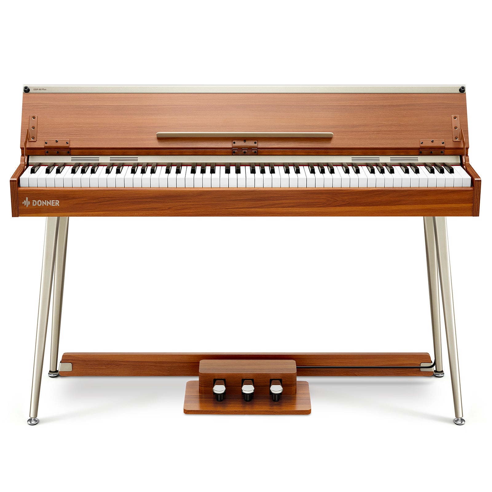 Donner DDP-80 PLUS Pianoforte digitale con coperchio semiaperto