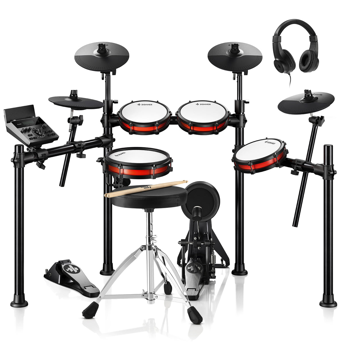 Donner DED-200X batteria elettronica con 5 tamburi 3 e 4 piatti