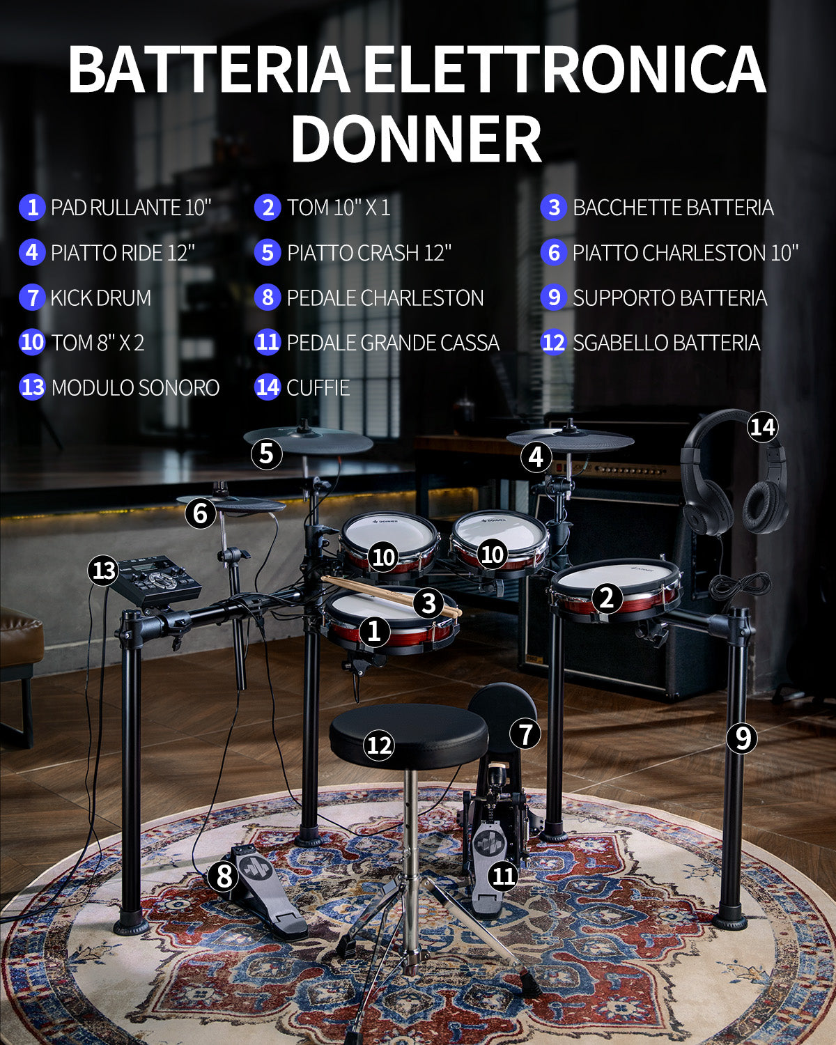 Dooner DED-200Max Batteria Elettronica