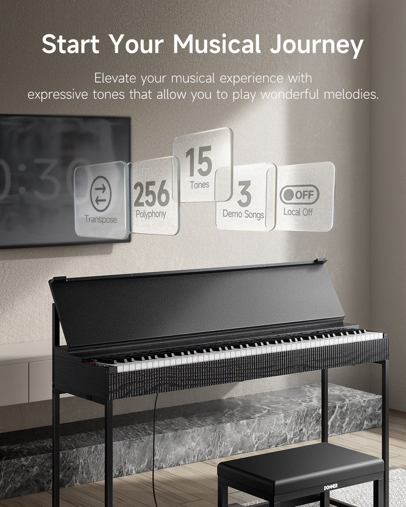 【Pre-vendita】Donner OURA™ S300 pianoforte digitale domestico a 88 tasti-【Spedito il 22 febbraio】