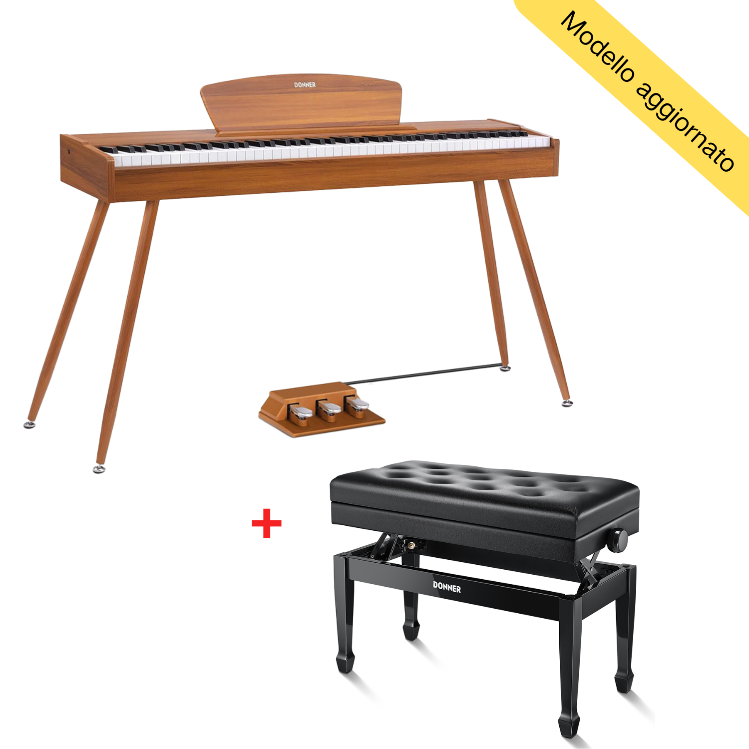 Donner DDP-80 tastiera fully weighted in legno-legno naturale[Modello aggiornato]##