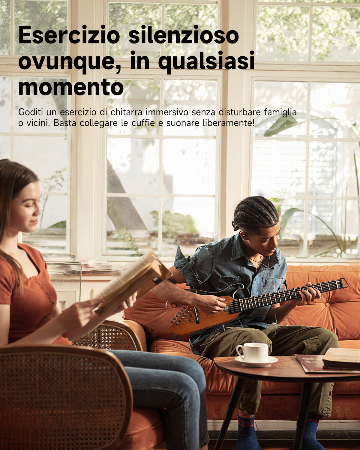 Donner HUSH™ I Chitarra da viaggio ultraleggera e portatile-Mogano##