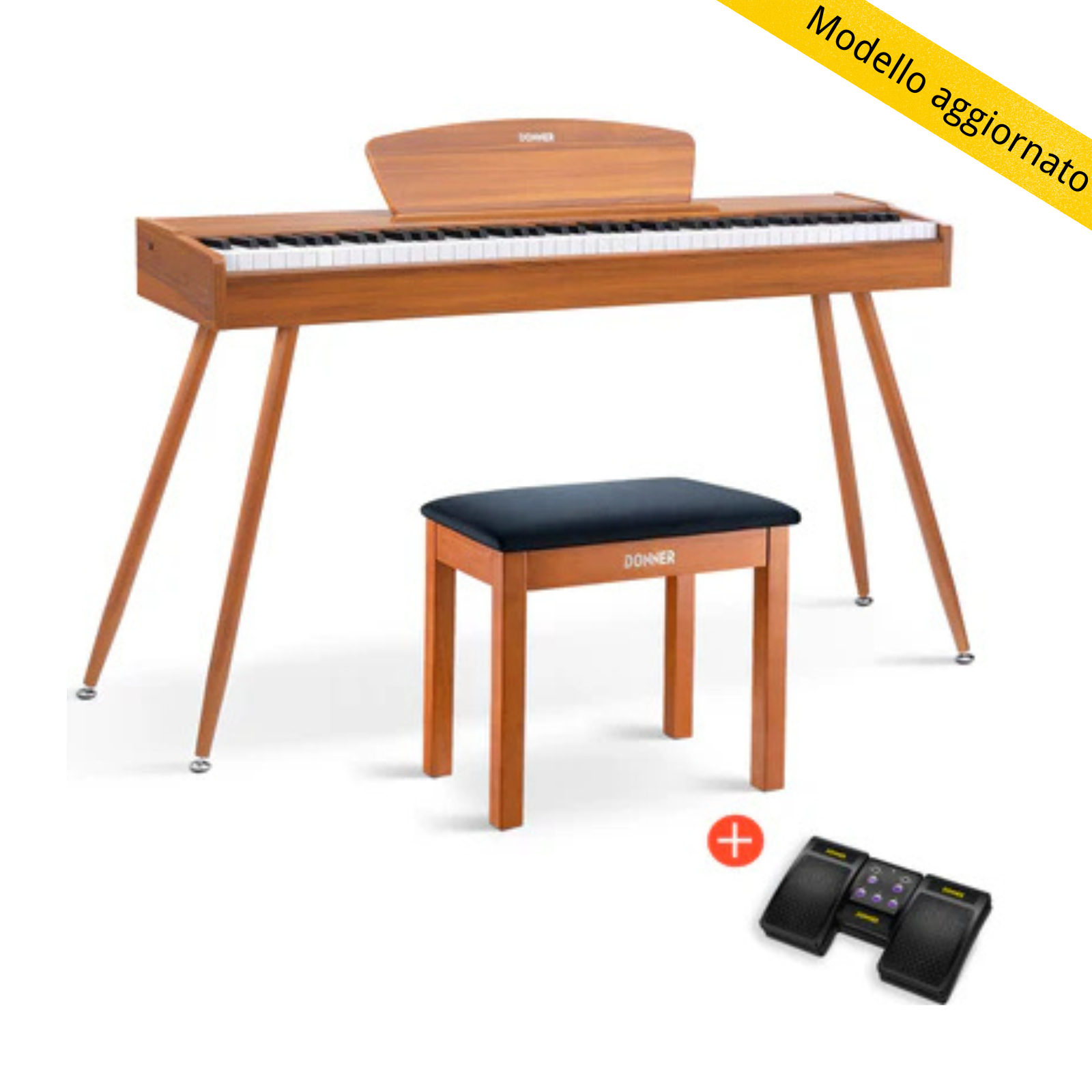 Donner DDP-80 tastiera fully weighted in legno-legno naturale[Modello aggiornato]##