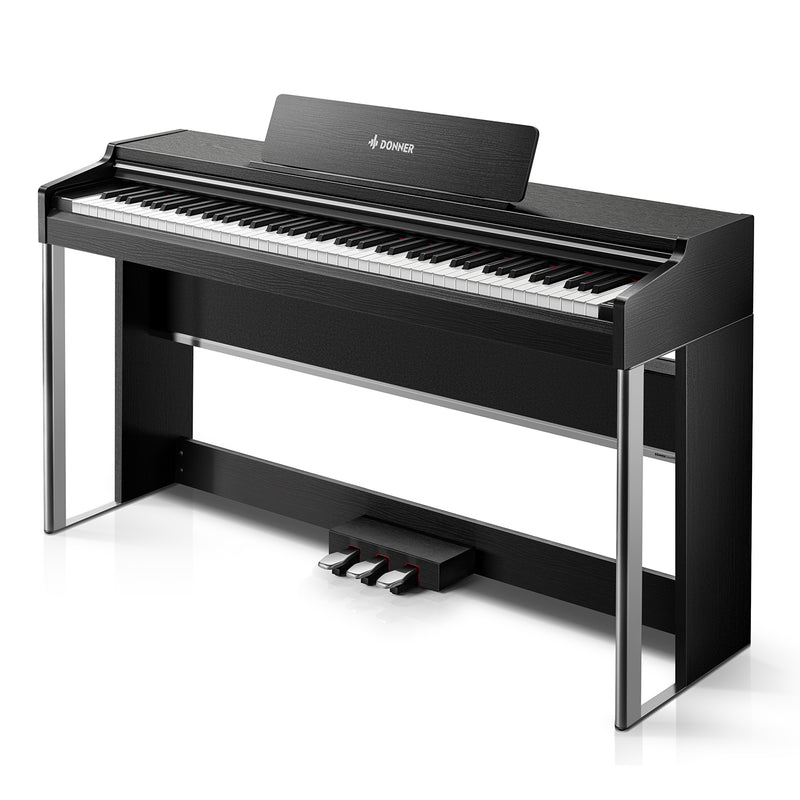 Donner DDP-200 PRO Pianoforte digitale verticale progressivo a 88 tasti con pesatura a martello-Nero##